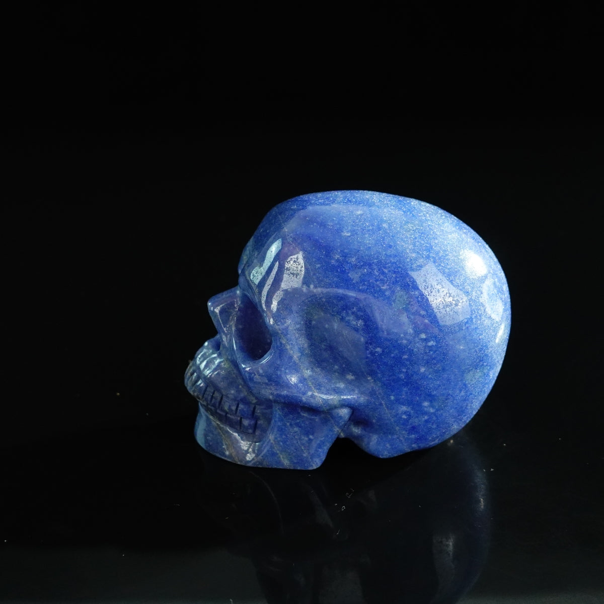 3.0" Blue Aventurine Crystal Skull Carving - Unique Piece #BA11