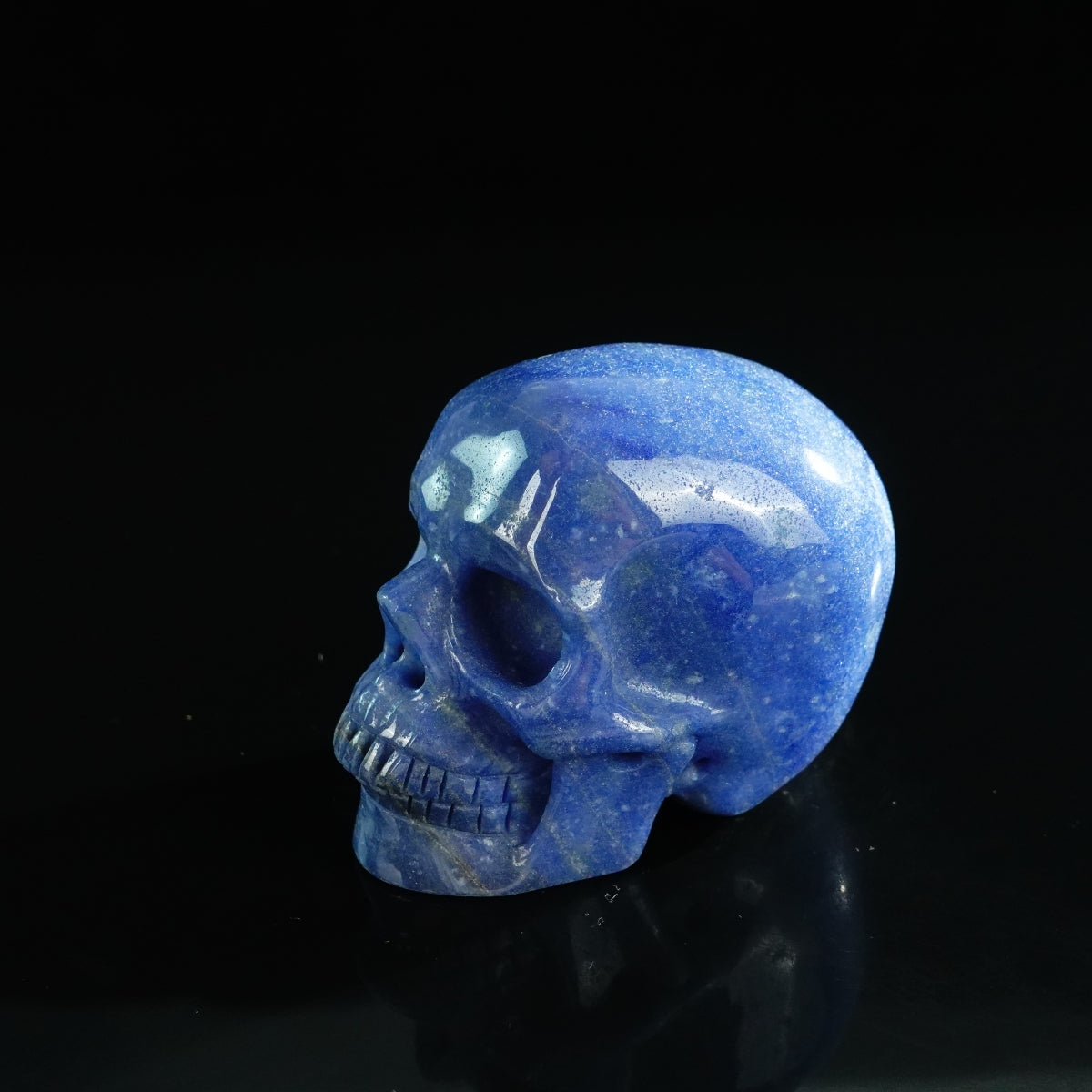 3.0" Blue Aventurine Crystal Skull Carving - Unique Piece #BA11