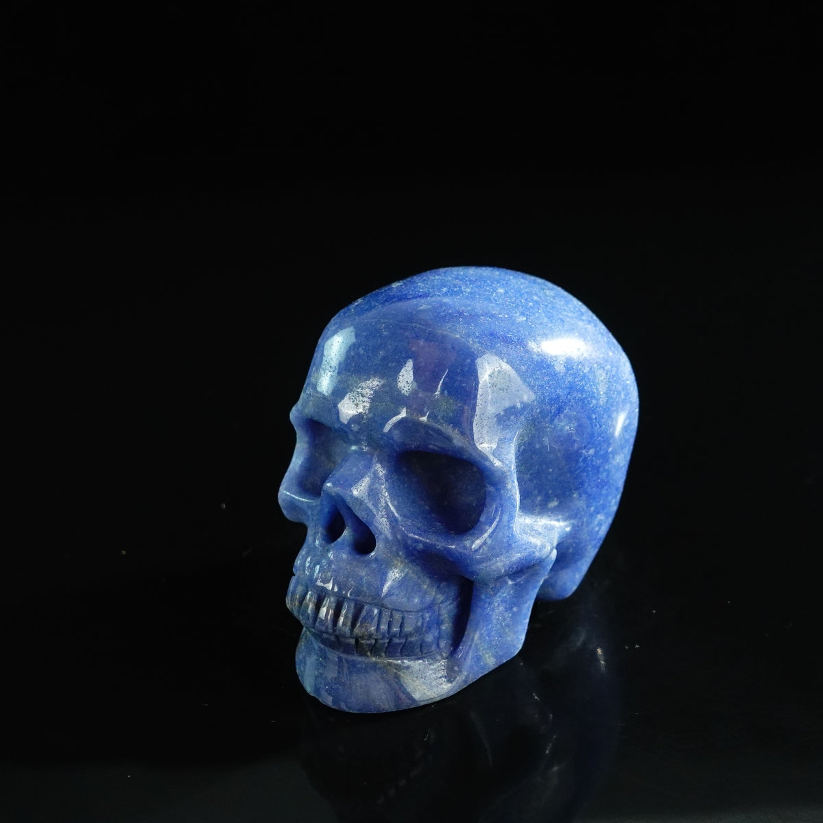 3.0" Blue Aventurine Crystal Skull Carving - Unique Piece #BA11