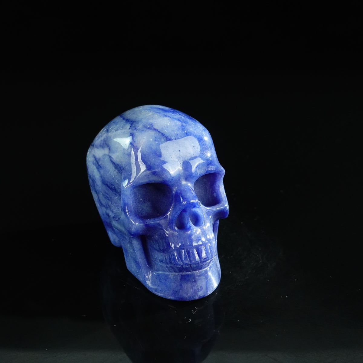 3.0" Blue Aventurine Crystal Skull Carving - Unique Piece #BA12