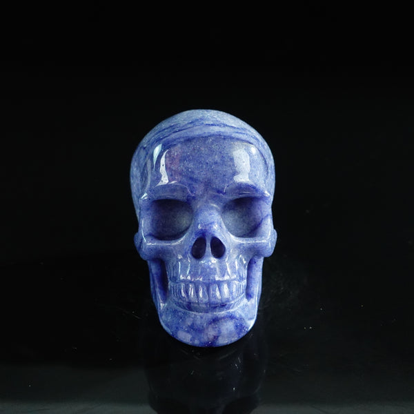 3.0" Blue Aventurine Crystal Skull Carving - Unique Piece #BA13