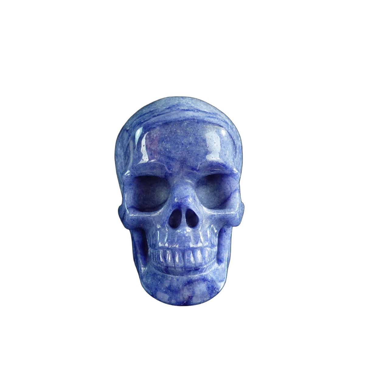 3.0" Blue Aventurine Crystal Skull Carving - Unique Piece #BA13