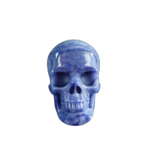 3.0" Blue Aventurine Crystal Skull Carving - Unique Piece #BA13