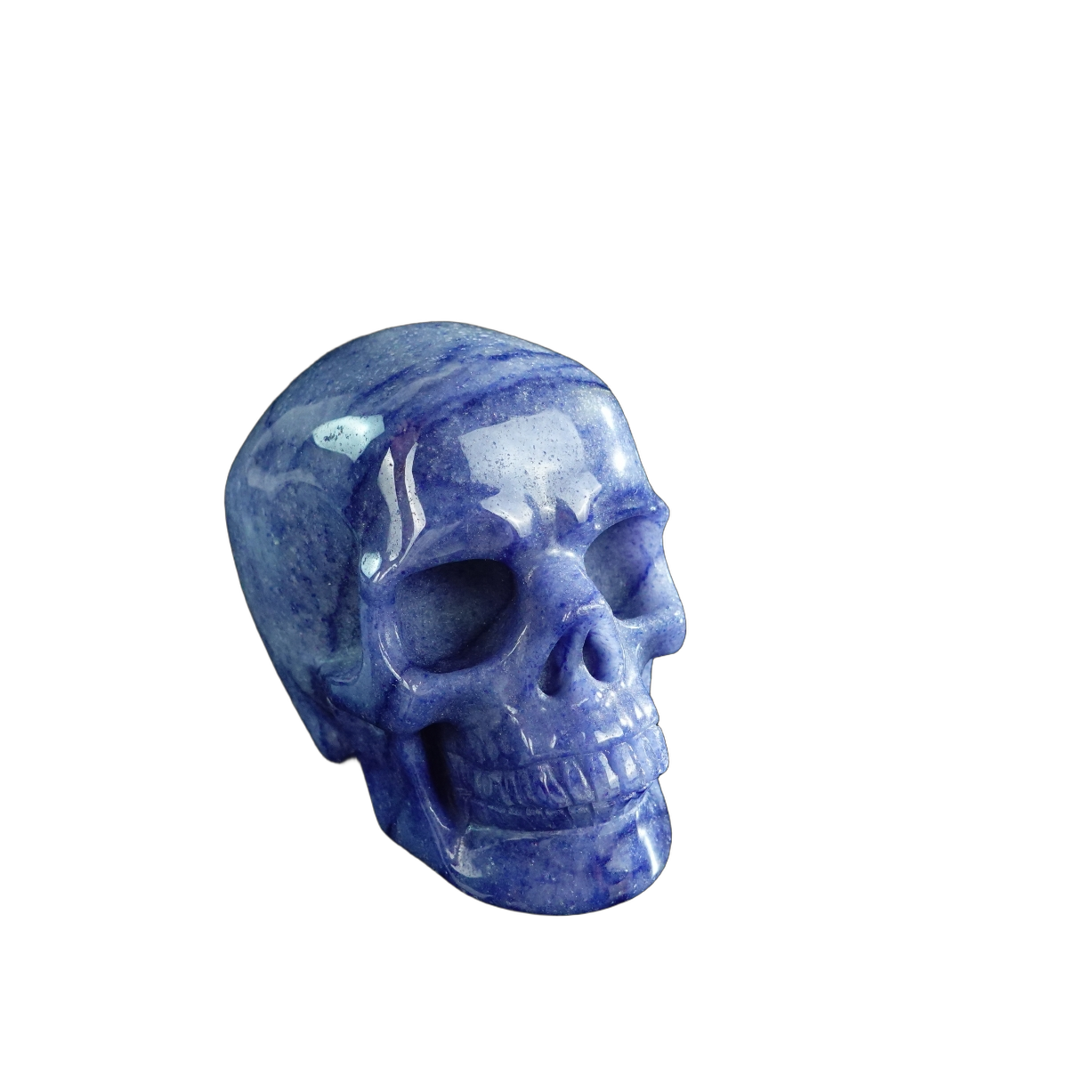 3.0" Blue Aventurine Crystal Skull Carving - Unique Piece #BA13