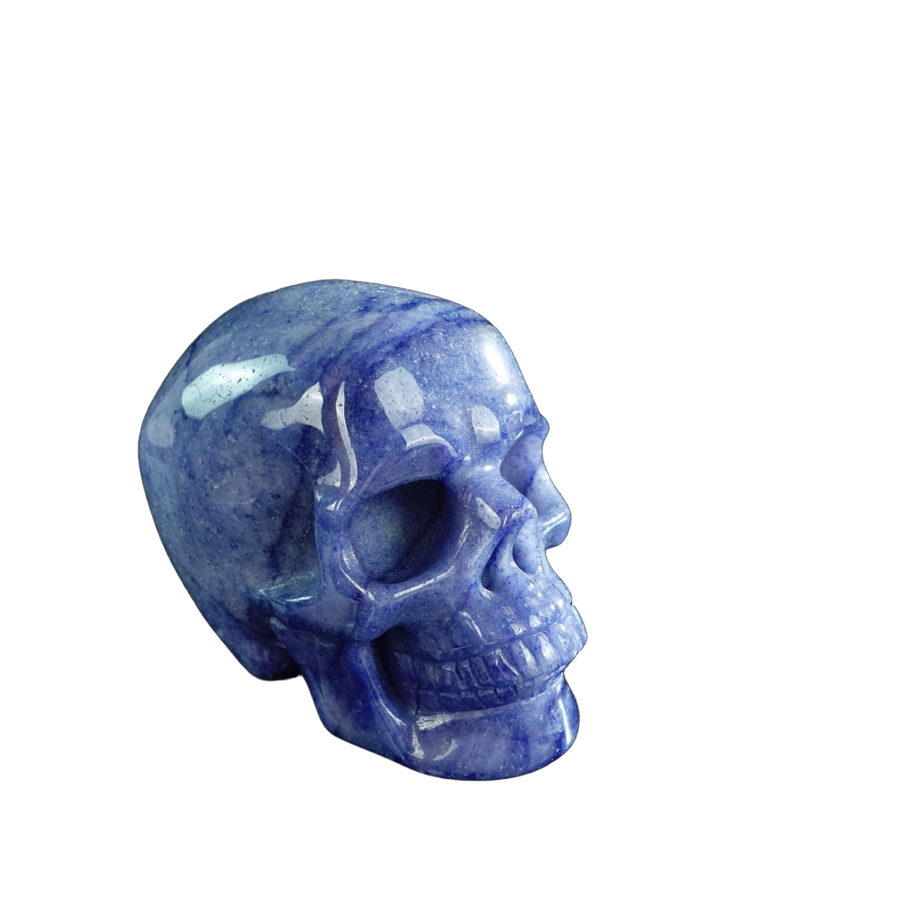 3.0" Blue Aventurine Crystal Skull Carving - Unique Piece #BA13