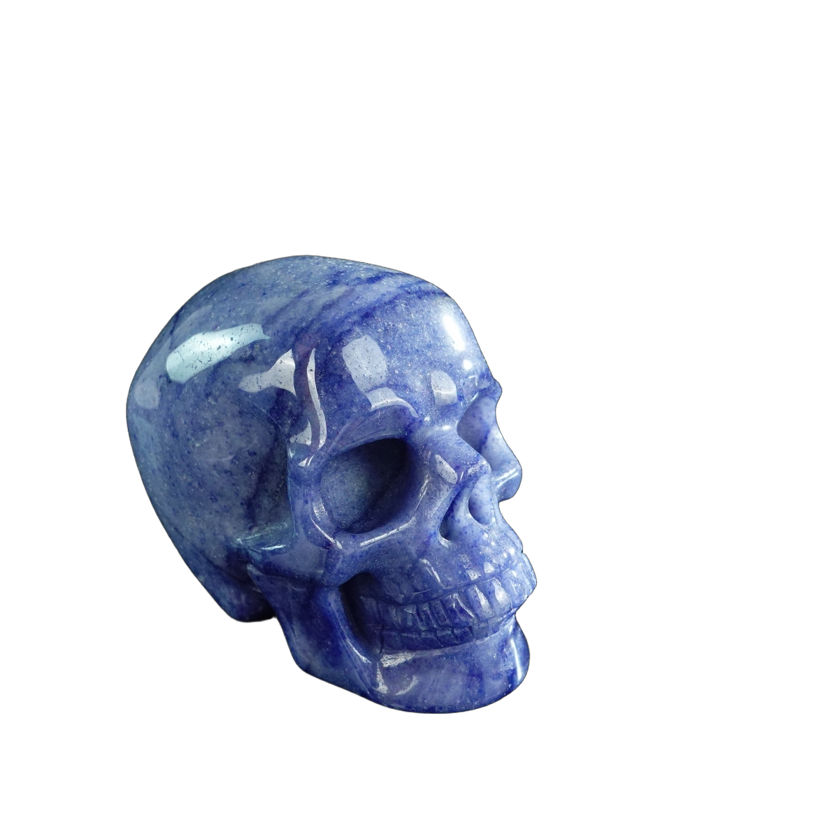 3.0" Blue Aventurine Crystal Skull Carving - Unique Piece #BA13
