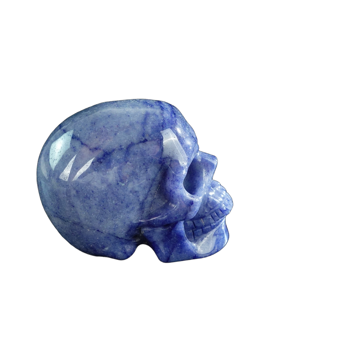 3.0" Blue Aventurine Crystal Skull Carving - Unique Piece #BA13