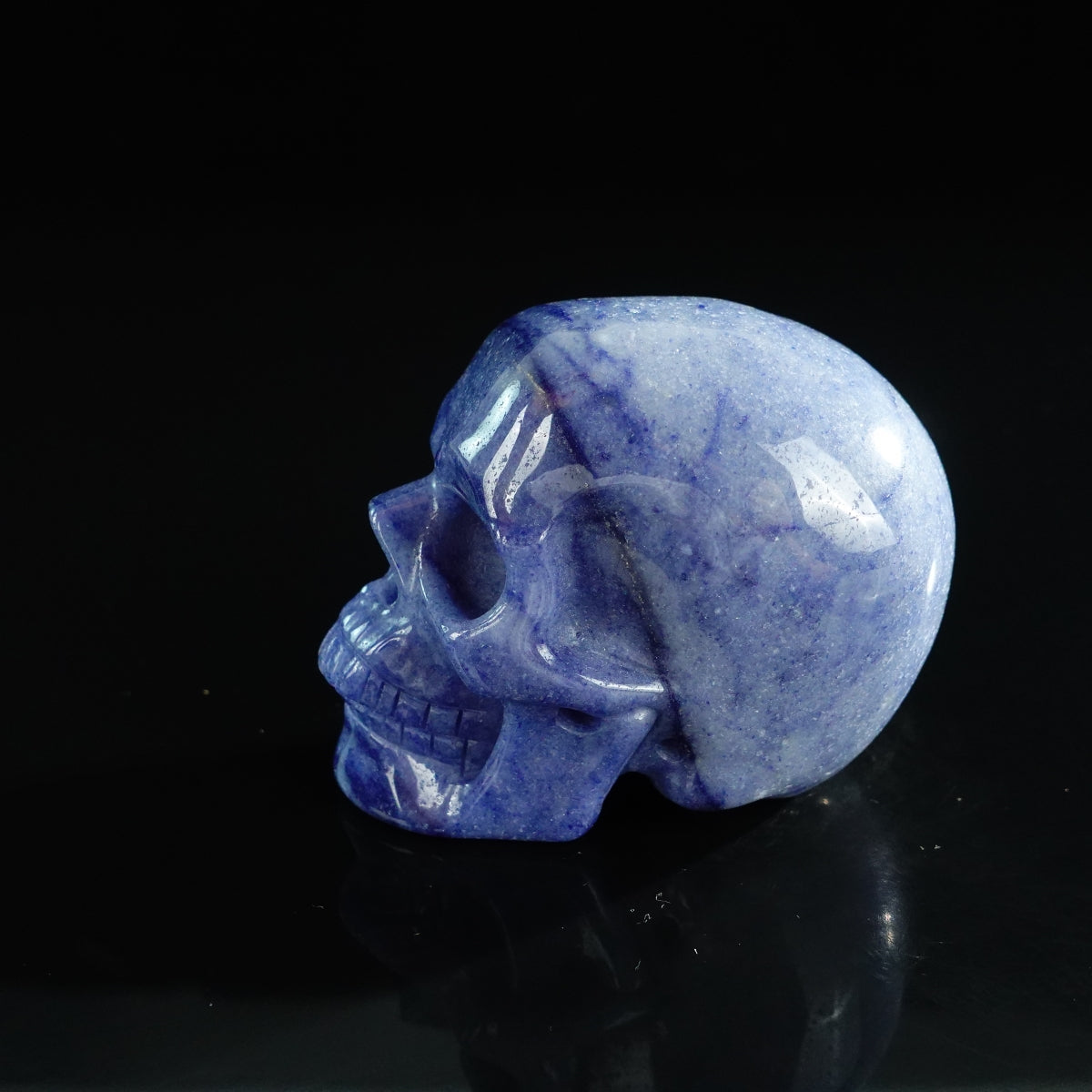 3.0" Blue Aventurine Crystal Skull Carving - Unique Piece #BA13