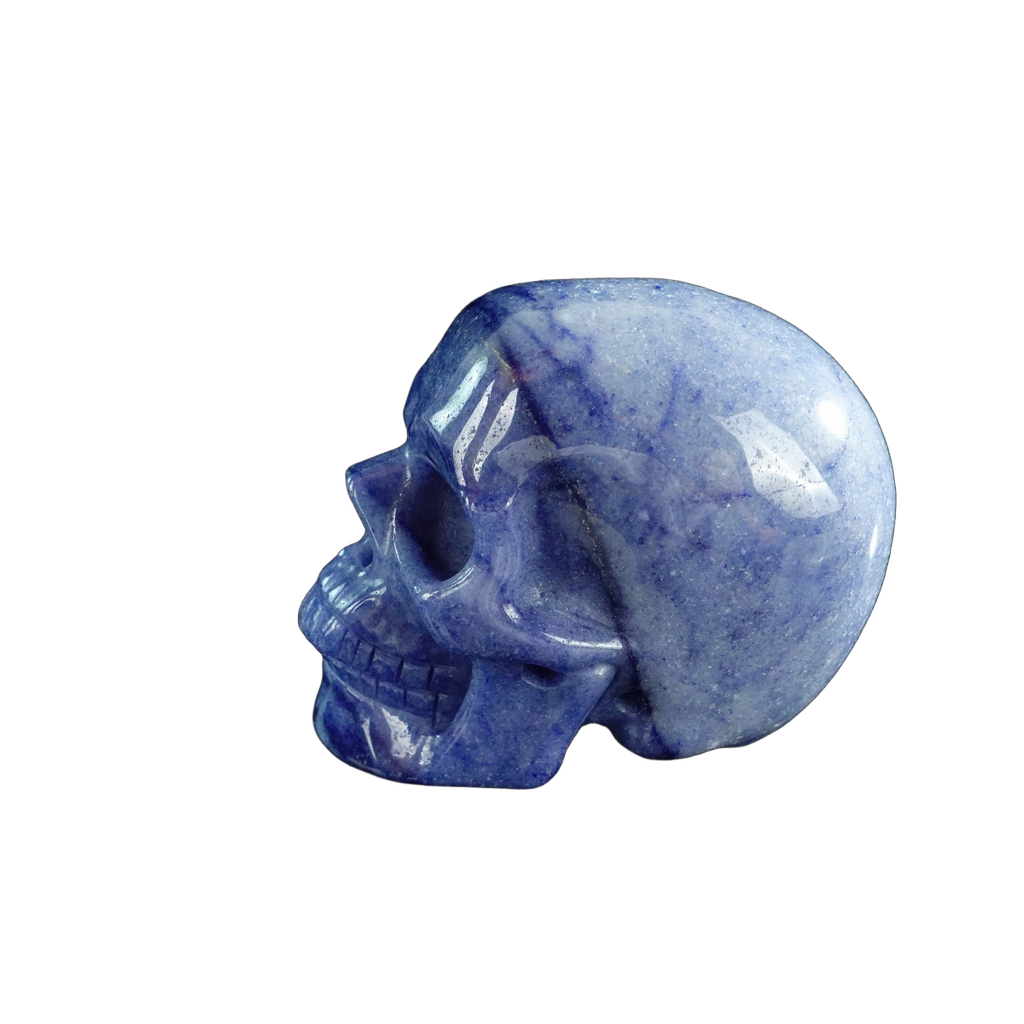 3.0" Blue Aventurine Crystal Skull Carving - Unique Piece #BA13