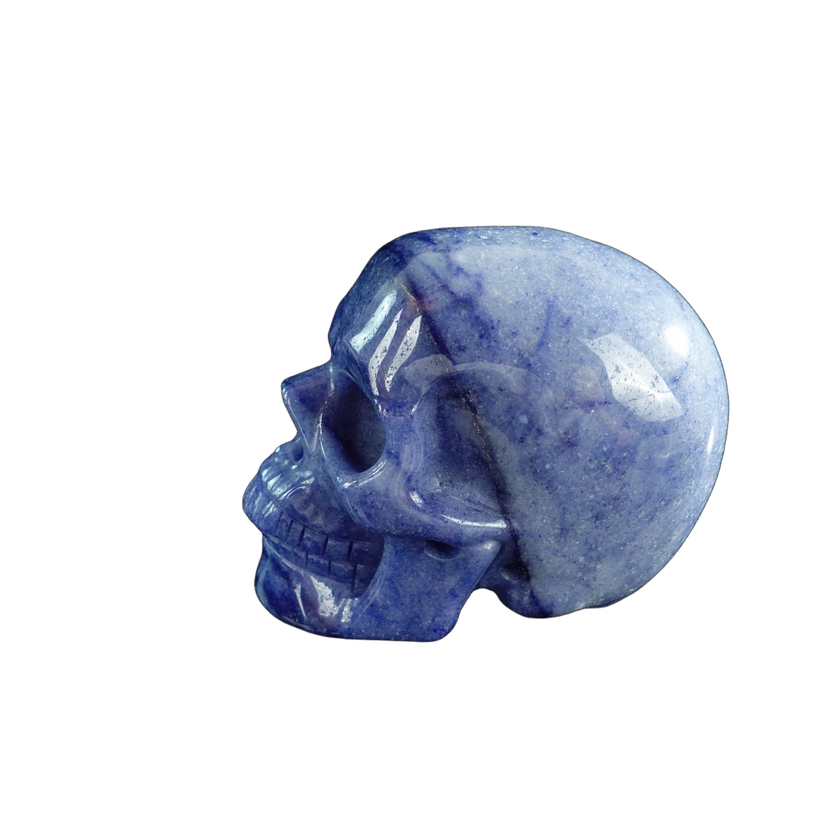 3.0" Blue Aventurine Crystal Skull Carving - Unique Piece #BA13
