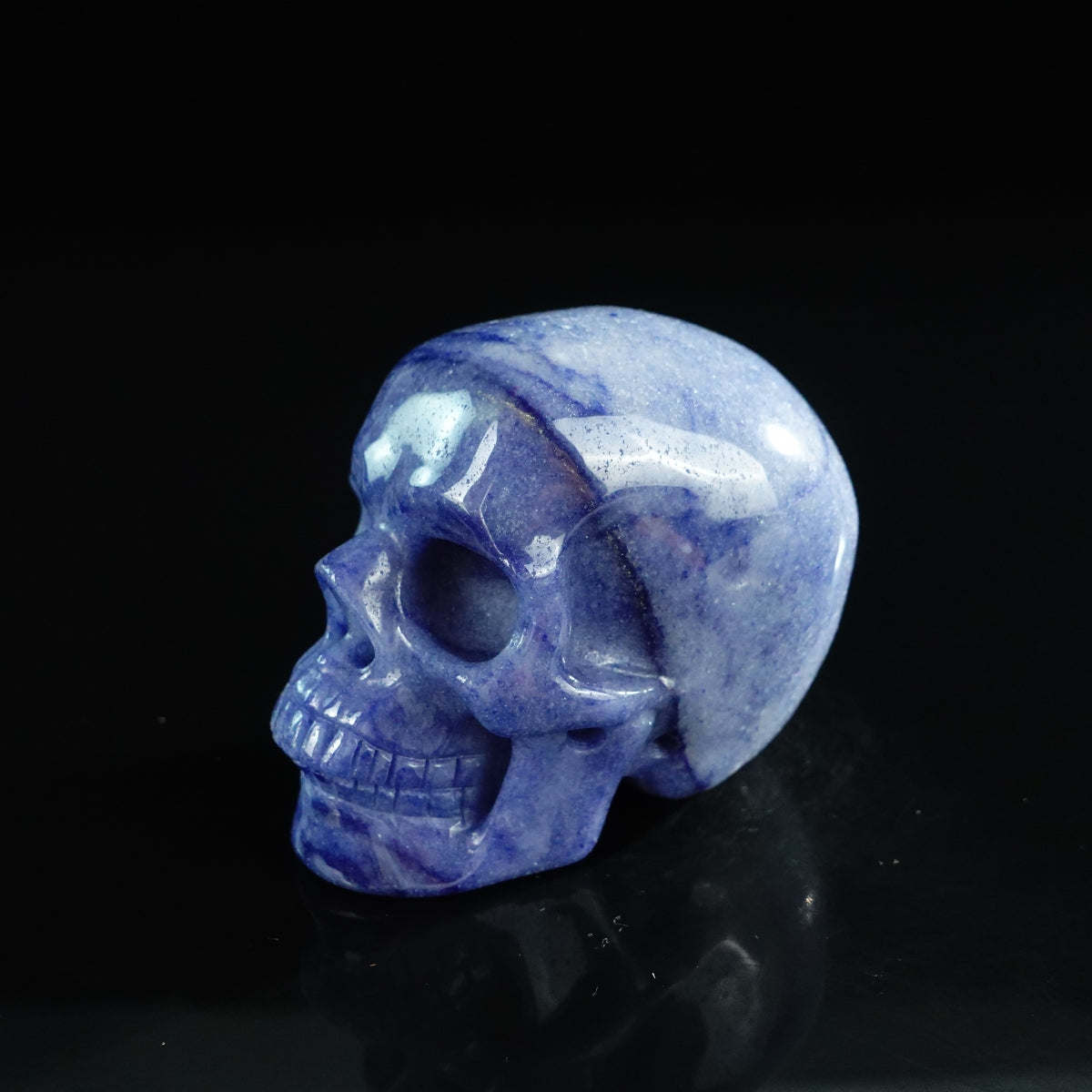 3.0" Blue Aventurine Crystal Skull Carving - Unique Piece #BA13