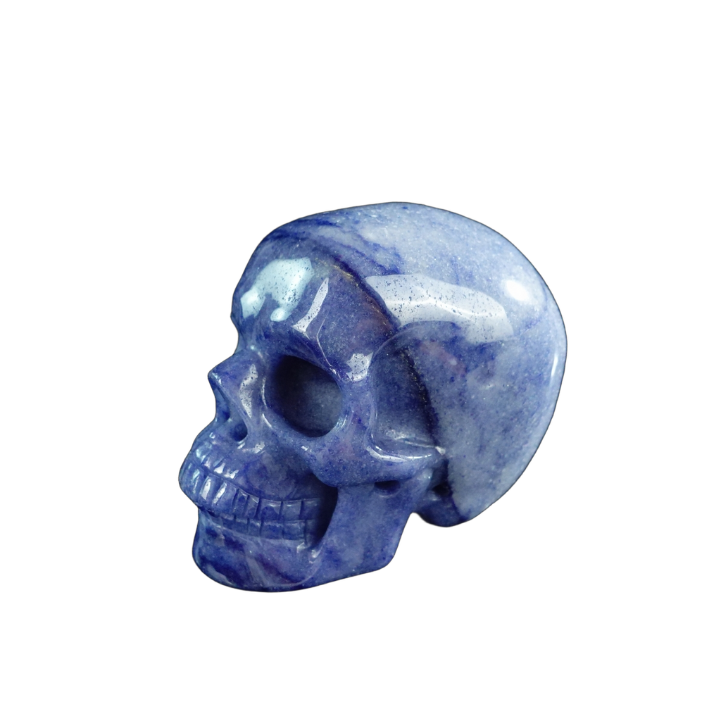 3.0" Blue Aventurine Crystal Skull Carving - Unique Piece #BA13