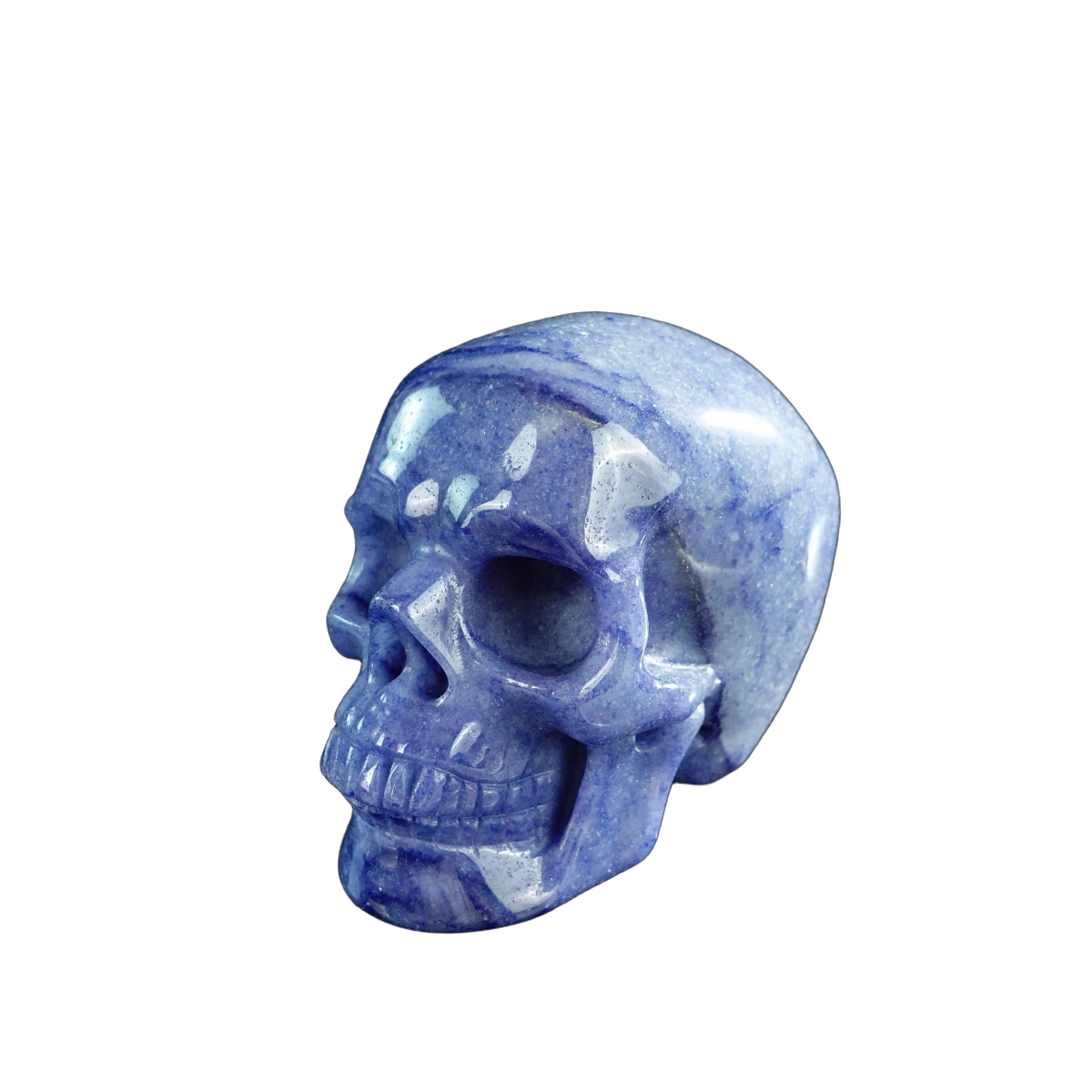 3.0" Blue Aventurine Crystal Skull Carving - Unique Piece #BA13