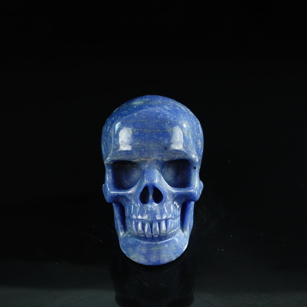 3.0" Blue Aventurine Crystal Skull Carving - Unique Piece #BA14