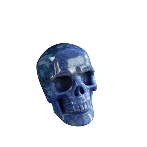 3.0" Blue Aventurine Crystal Skull Carving - Unique Piece #BA14 - alternate view