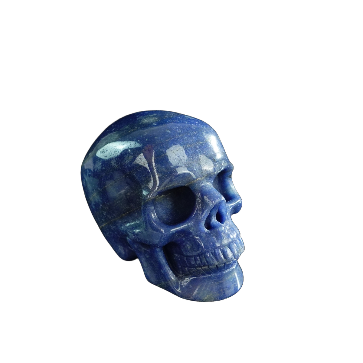 3.0" Blue Aventurine Crystal Skull Carving - Unique Piece #BA14