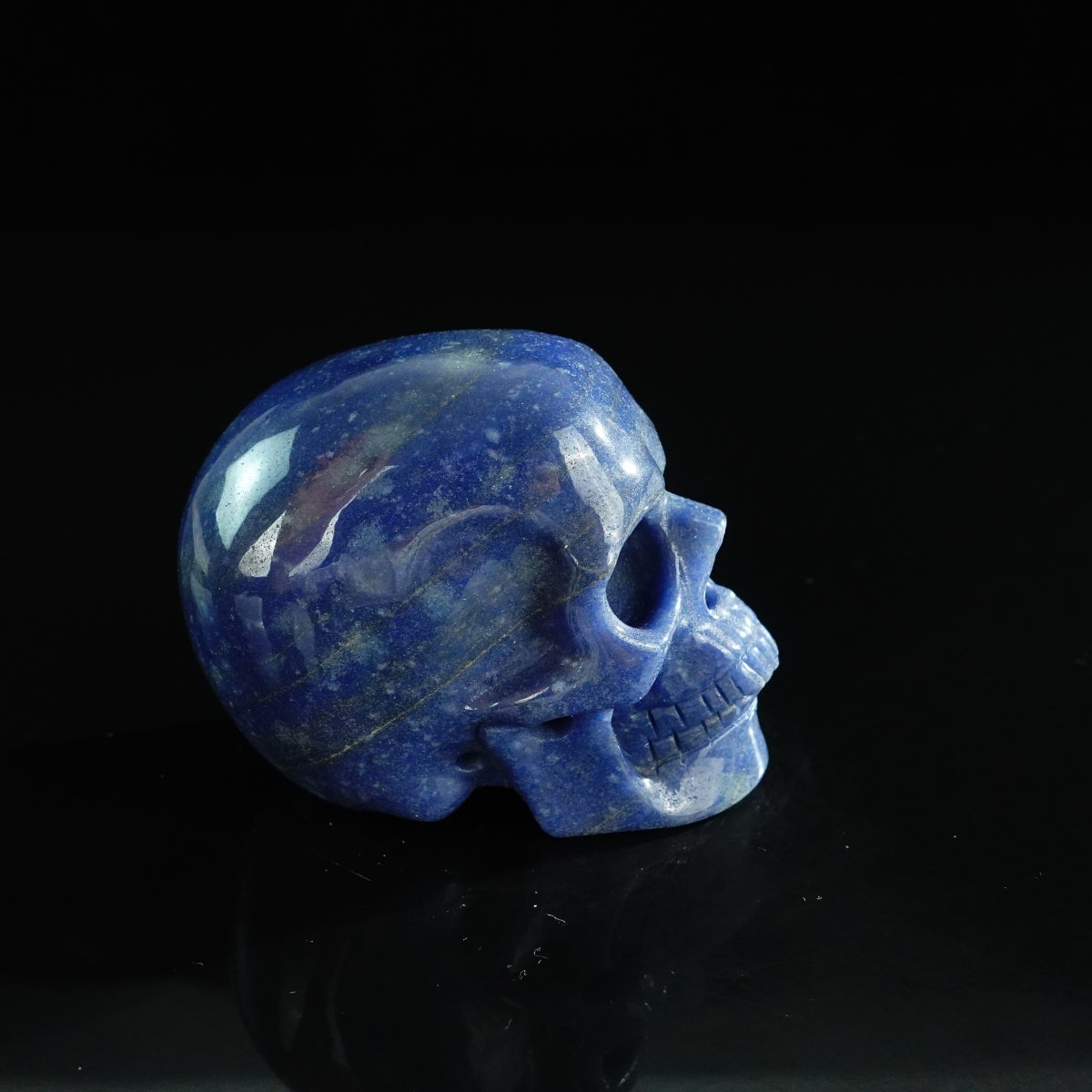 3.0" Blue Aventurine Crystal Skull Carving - Unique Piece #BA14