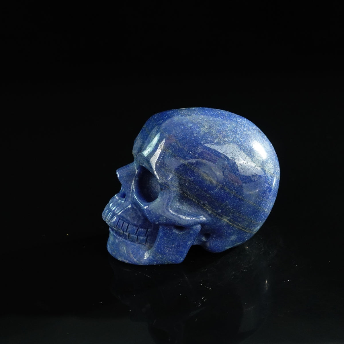 3.0" Blue Aventurine Crystal Skull Carving - Unique Piece #BA14