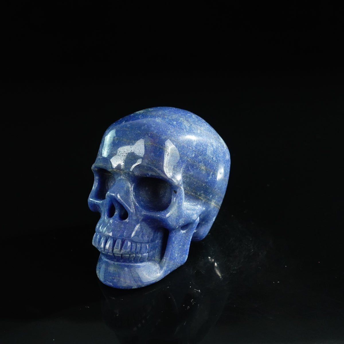 3.0" Blue Aventurine Crystal Skull Carving - Unique Piece #BA14