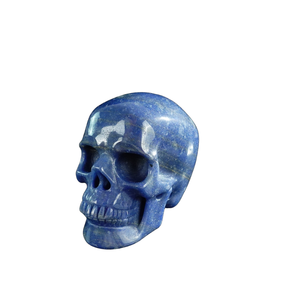 3.0" Blue Aventurine Crystal Skull Carving - Unique Piece #BA14