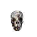 3.0" Blue Flower Agate Crystal Skull Carving - Unique Piece #BF02