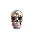 3.0" Blue Flower Agate Crystal Skull Carving - Unique Piece #BF06