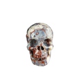 3.0" Blue Flower Agate Crystal Skull Carving - Unique Piece #BF07