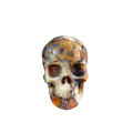 3.0" Blue Flower Agate Crystal Skull Carving - Unique Piece #BF08