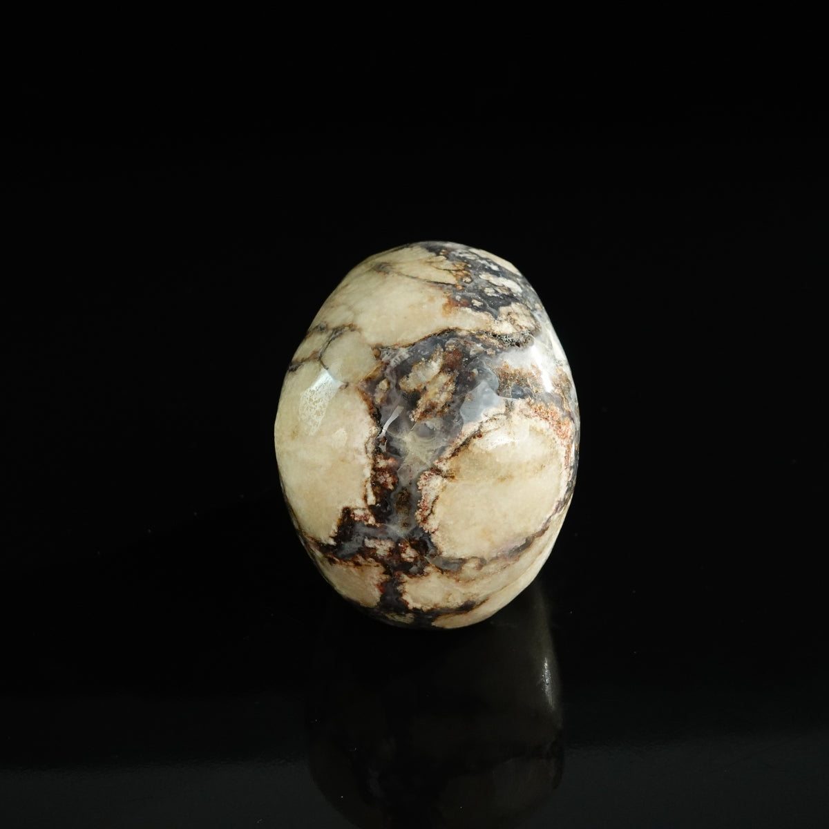 3.0" Blue Flower Agate Crystal Skull Carving - Unique Piece #BF11