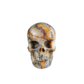 3.0" Blue Flower Agate Crystal Skull Carving - Unique Piece #BF15