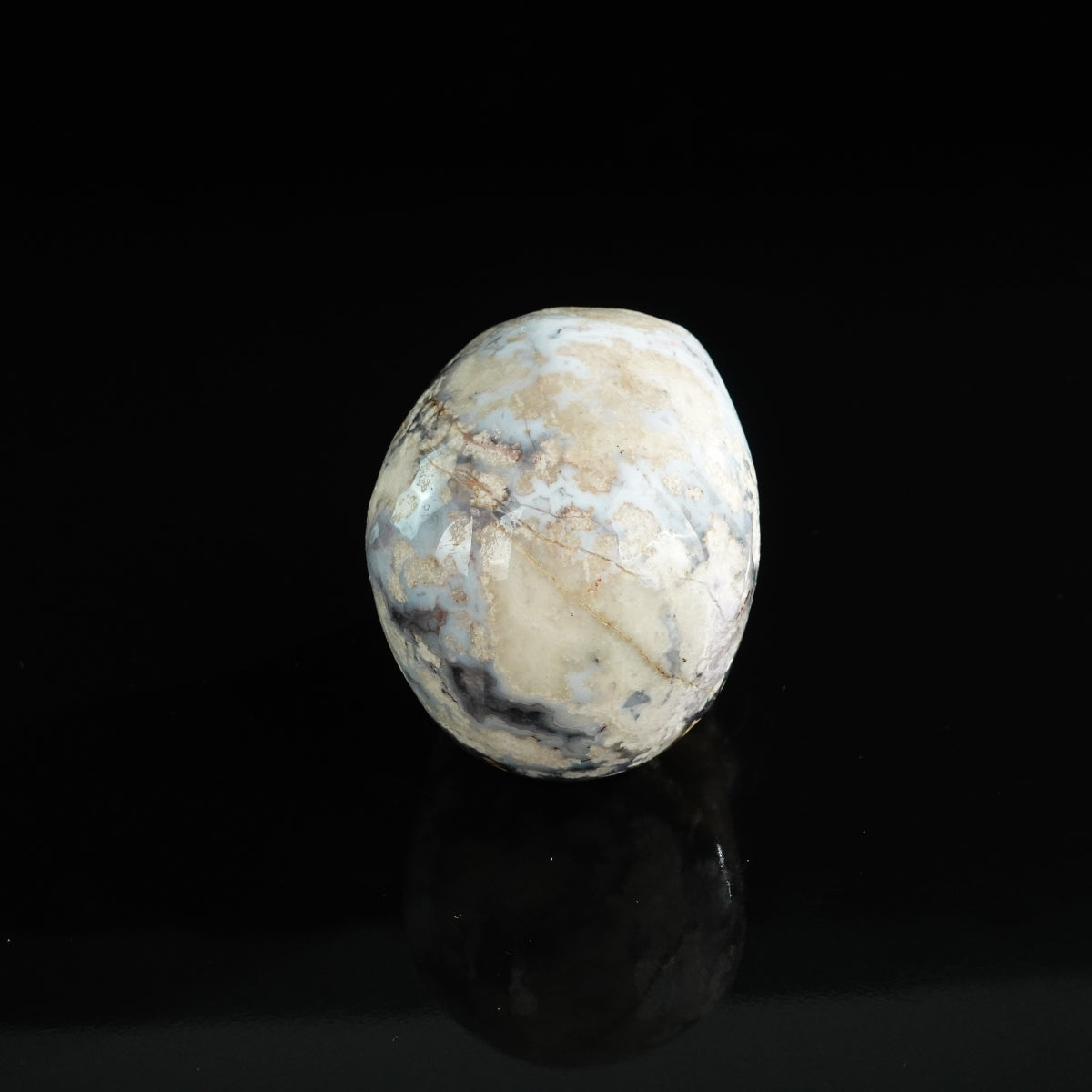 3.0" Blue Flower Agate Crystal Skull Carving - Unique Piece #BF17
