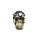 3.0" Blue Flower Agate Crystal Skull Carving - Unique Piece #BF19