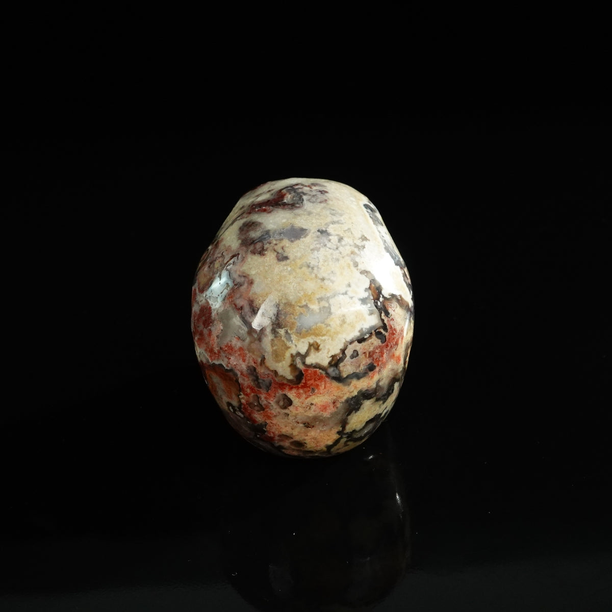 3.0" Blue Flower Agate Crystal Skull Carving - Unique Piece #BF20