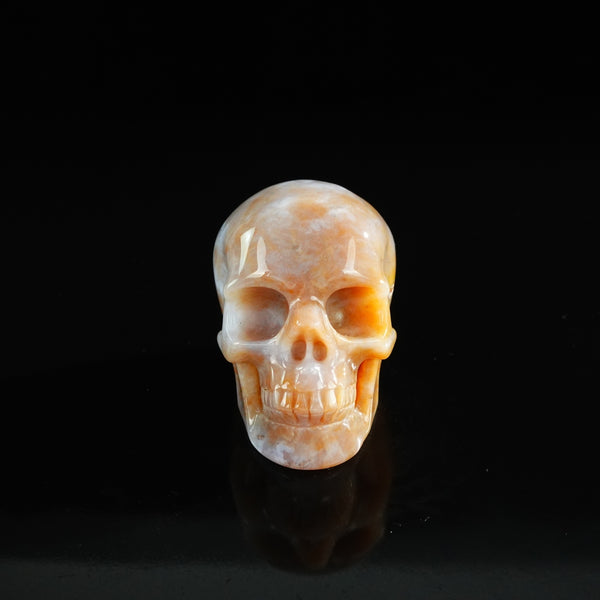 3.0" Chalcedony Jasper Crystal Skull Carving - Unique Piece #CJ01