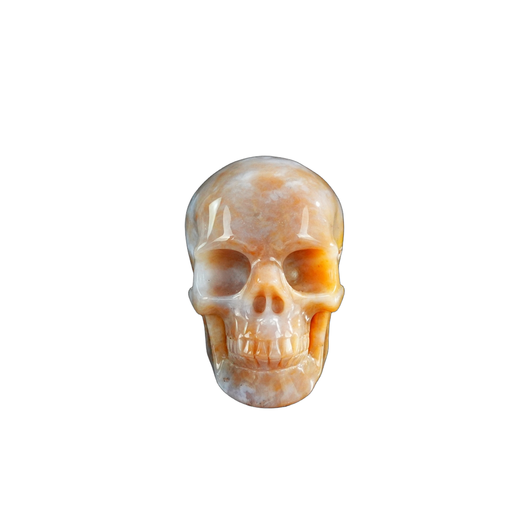 3.0" Chalcedony Jasper Crystal Skull Carving - Unique Piece #CJ01