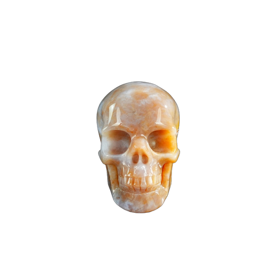 3.0" Chalcedony Jasper Crystal Skull Carving - Unique Piece #CJ01