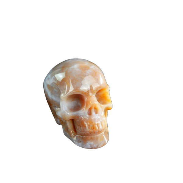 3.0" Chalcedony Jasper Crystal Skull Carving - Unique Piece #CJ01 - alternate view