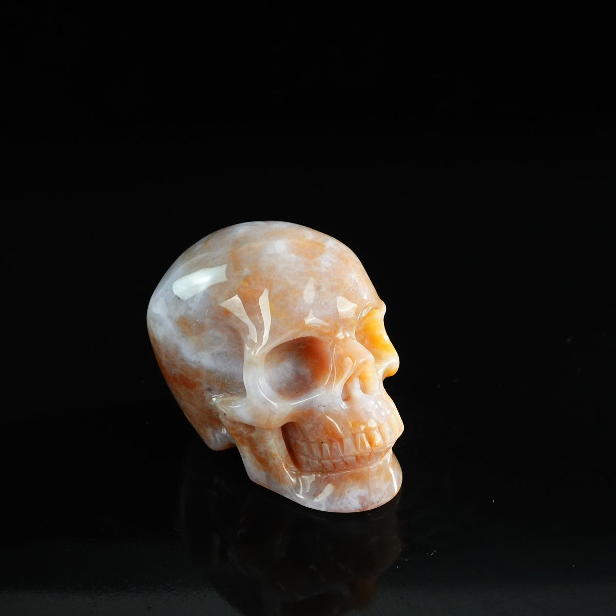 3.0" Chalcedony Jasper Crystal Skull Carving - Unique Piece #CJ01