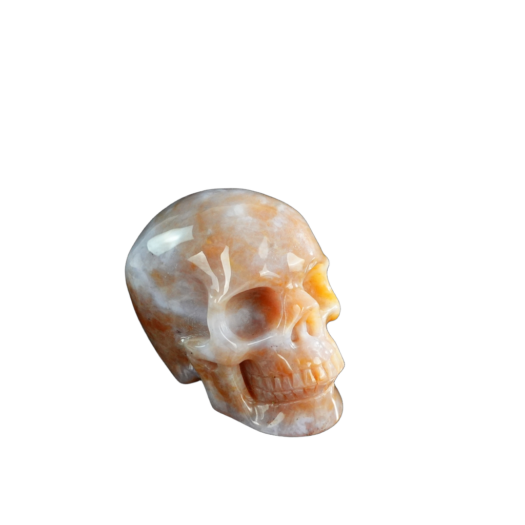 3.0" Chalcedony Jasper Crystal Skull Carving - Unique Piece #CJ01