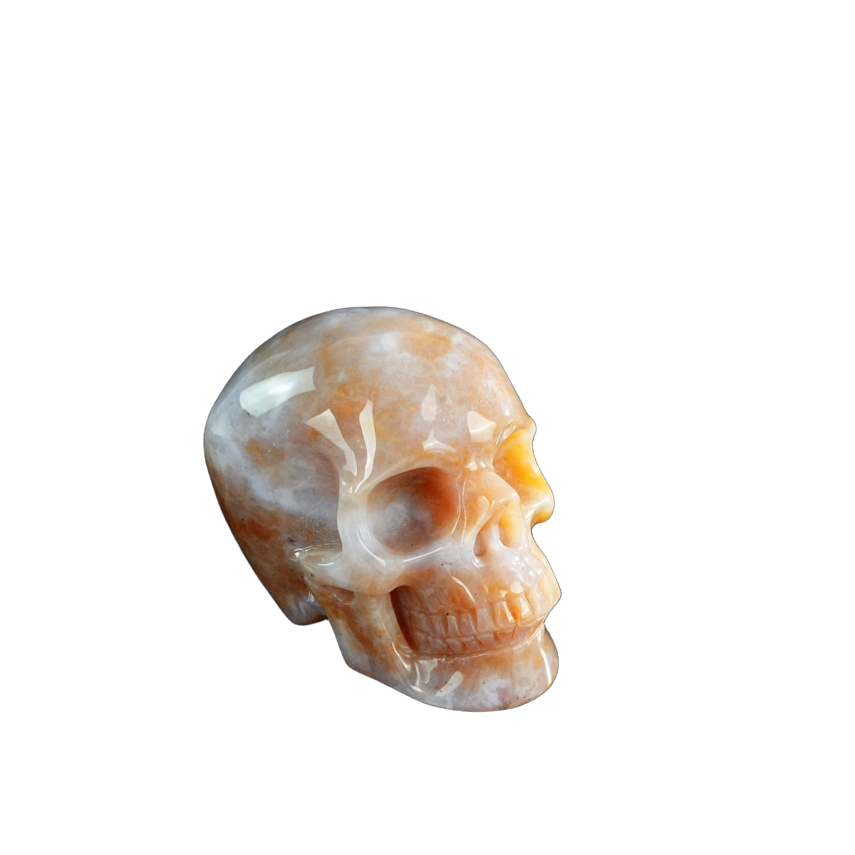 3.0" Chalcedony Jasper Crystal Skull Carving - Unique Piece #CJ01
