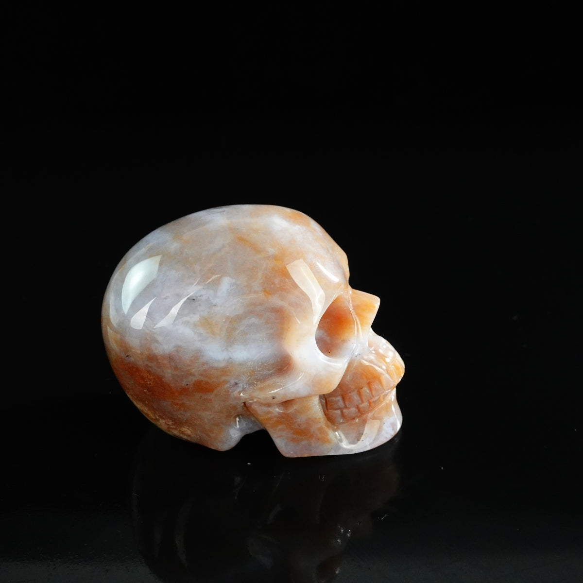 3.0" Chalcedony Jasper Crystal Skull Carving - Unique Piece #CJ01