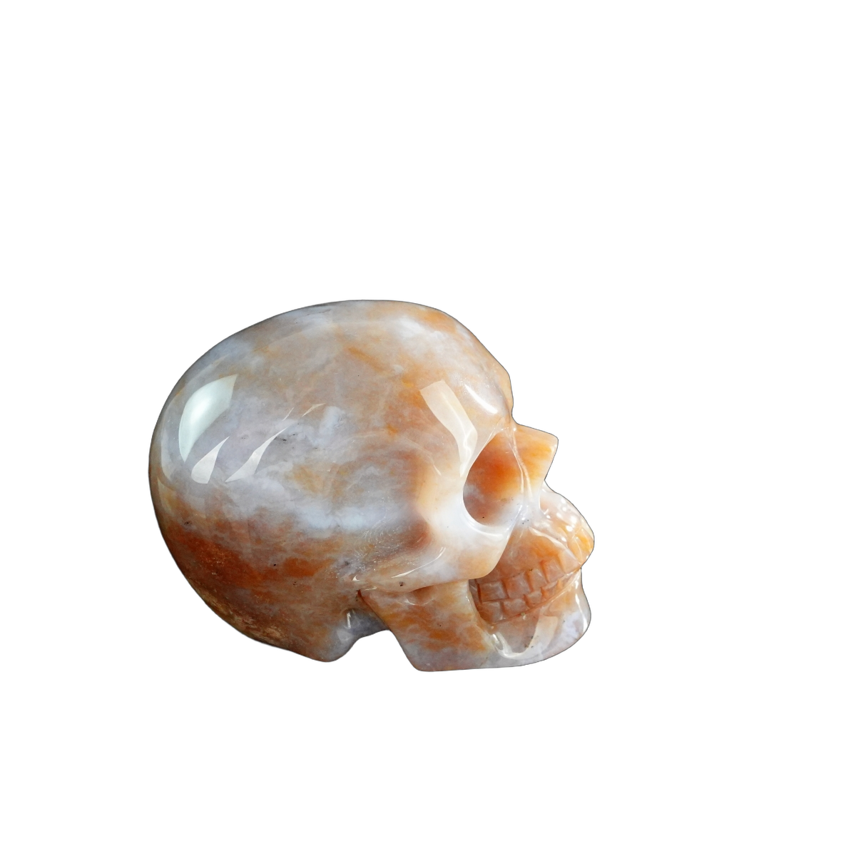 3.0" Chalcedony Jasper Crystal Skull Carving - Unique Piece #CJ01