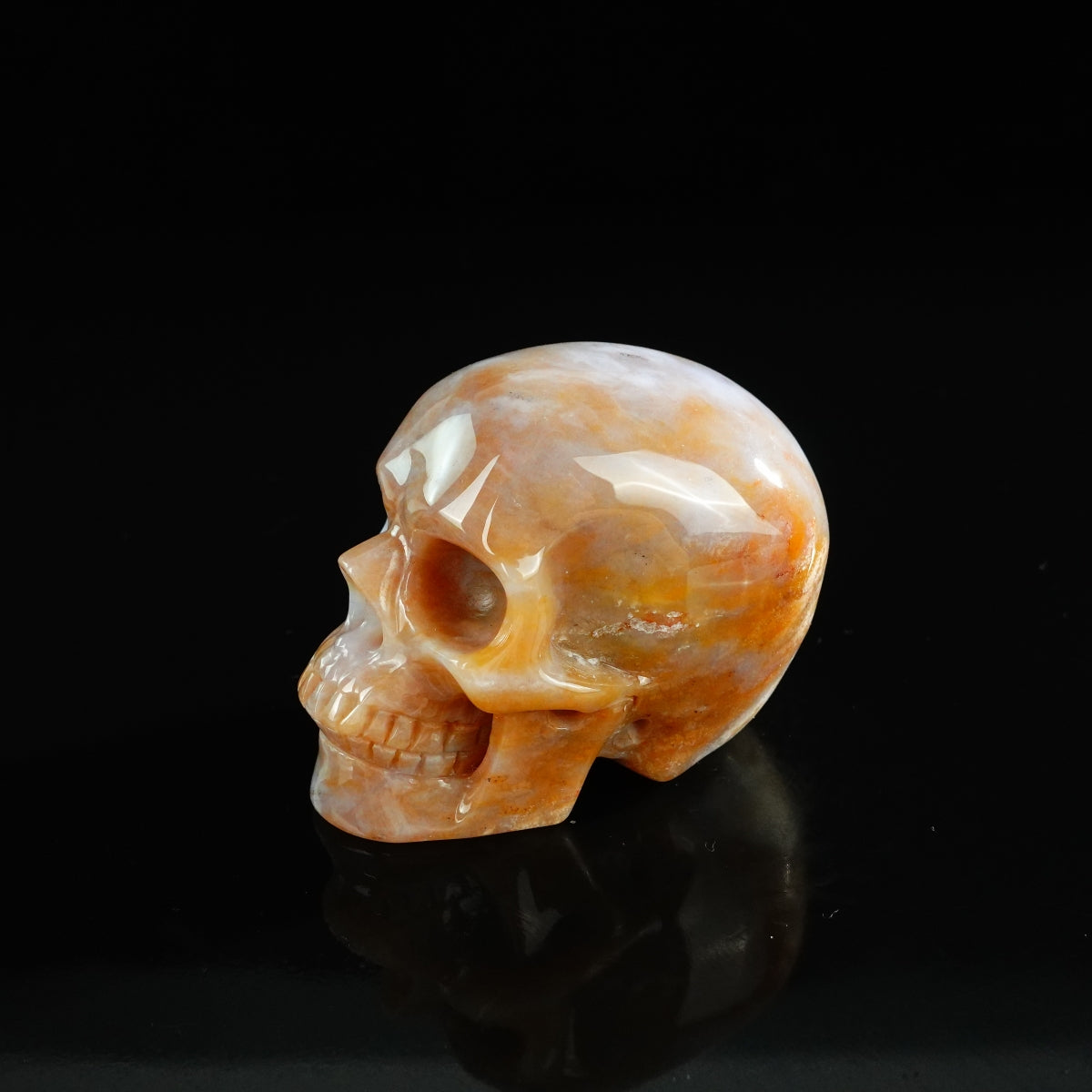 3.0" Chalcedony Jasper Crystal Skull Carving - Unique Piece #CJ01