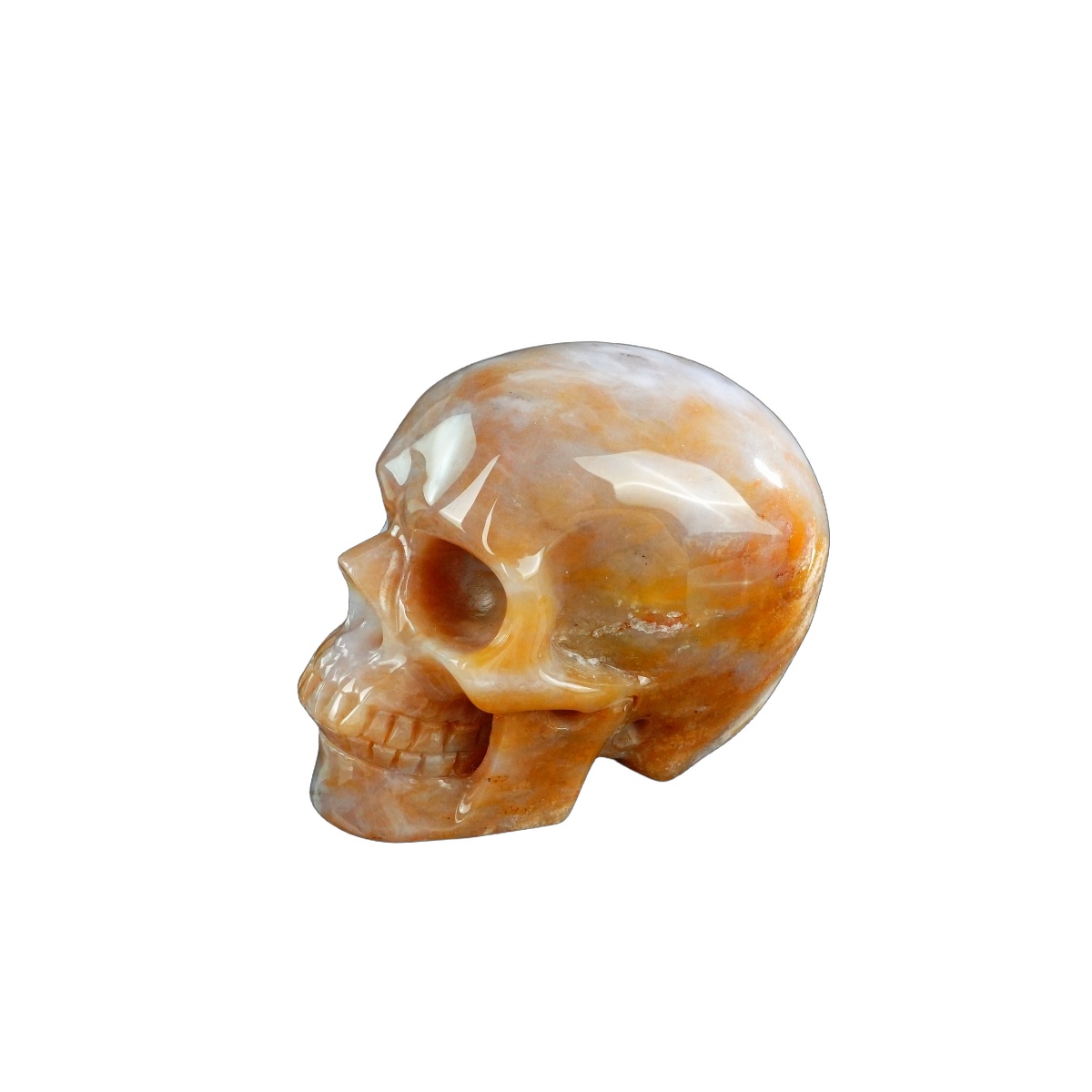 3.0" Chalcedony Jasper Crystal Skull Carving - Unique Piece #CJ01