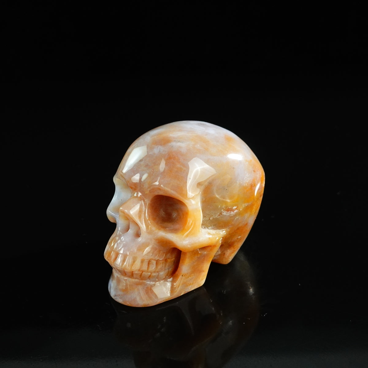 3.0" Chalcedony Jasper Crystal Skull Carving - Unique Piece #CJ01