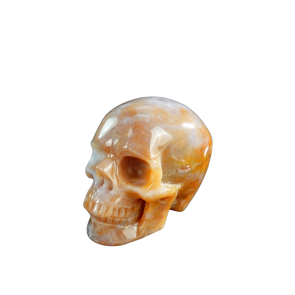 3.0" Chalcedony Jasper Crystal Skull Carving - Unique Piece #CJ01