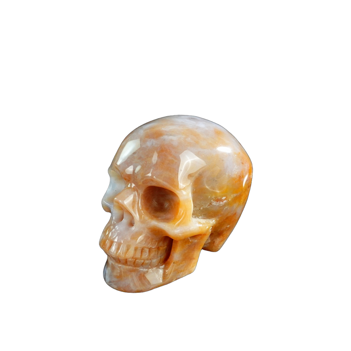 3.0" Chalcedony Jasper Crystal Skull Carving - Unique Piece #CJ01