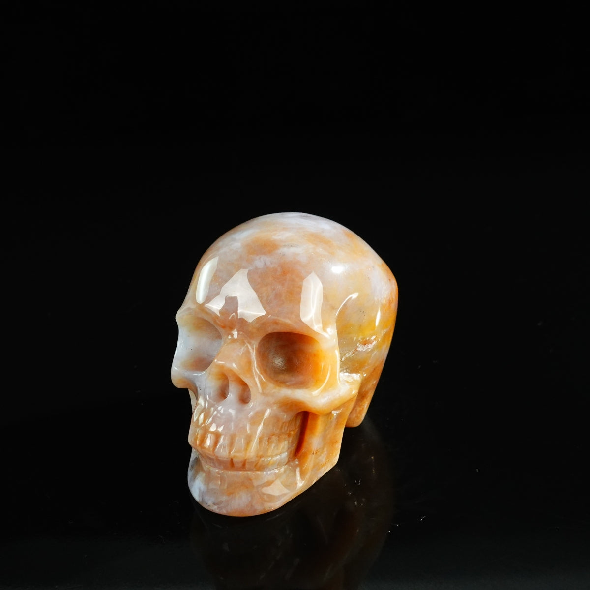 3.0" Chalcedony Jasper Crystal Skull Carving - Unique Piece #CJ01