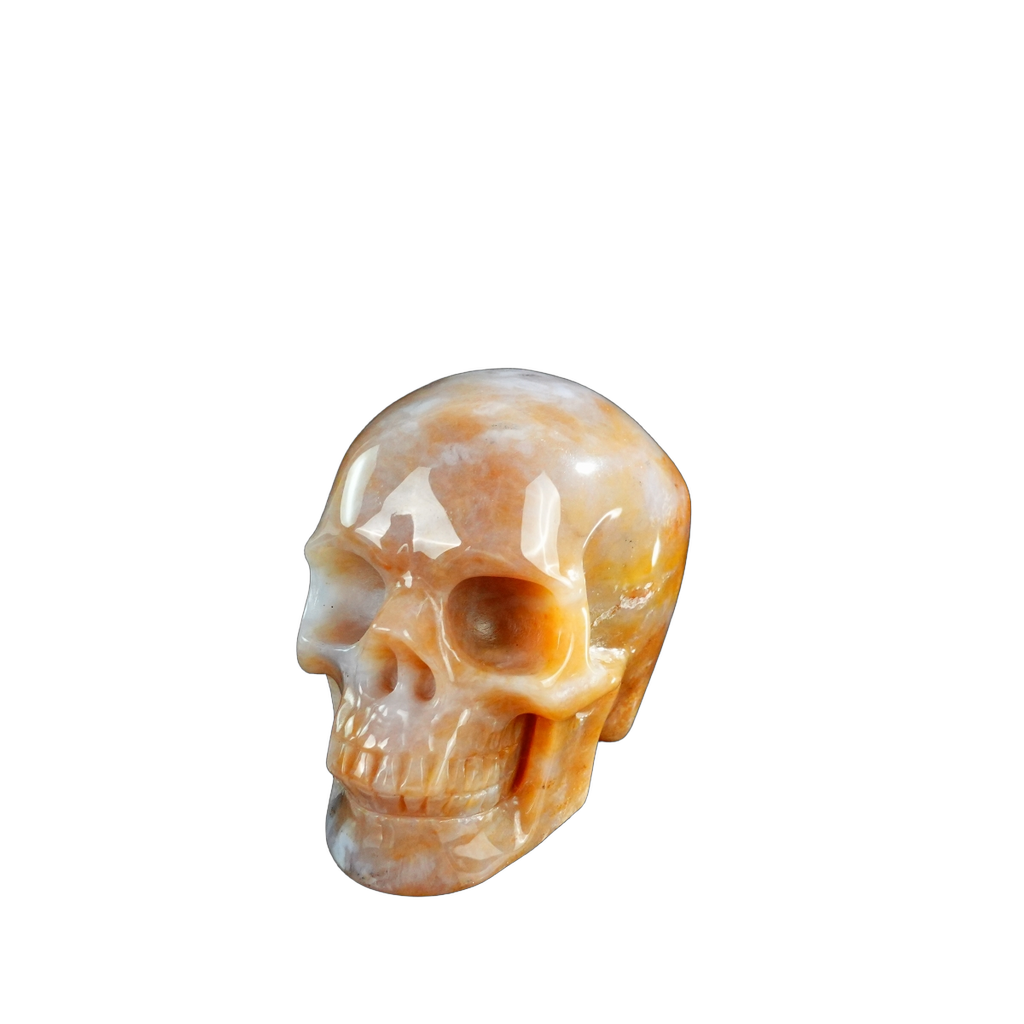 3.0" Chalcedony Jasper Crystal Skull Carving - Unique Piece #CJ01