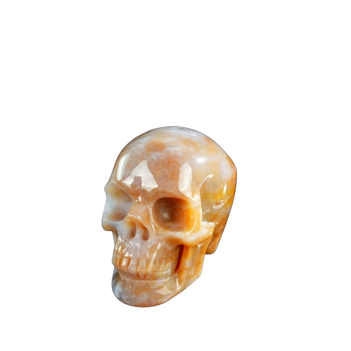 3.0" Chalcedony Jasper Crystal Skull Carving - Unique Piece #CJ01